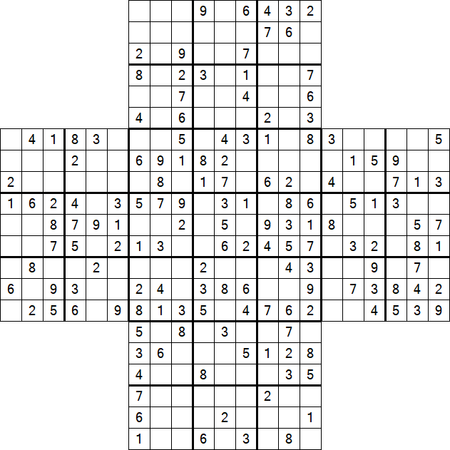 Cross Sudoku - Medium