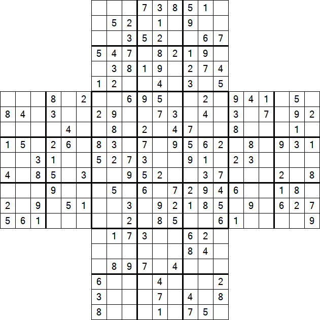 Cross Sudoku - Medio
