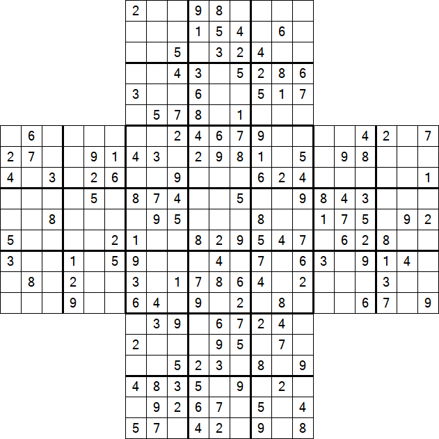 Cross Sudoku - Medium
