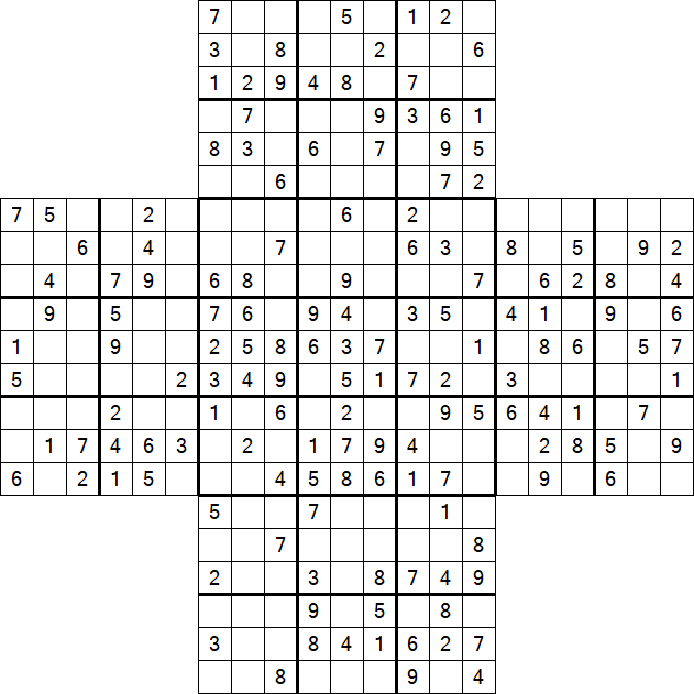 Cross Sudoku - Medium