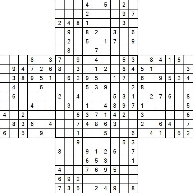 Cross Sudoku - Medium