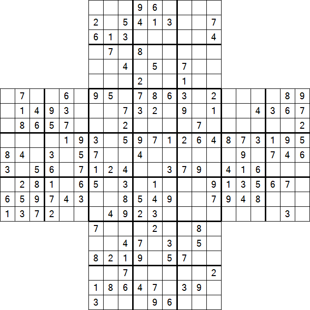 Cross Sudoku - Medio