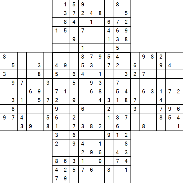 Cross Sudoku - Medium