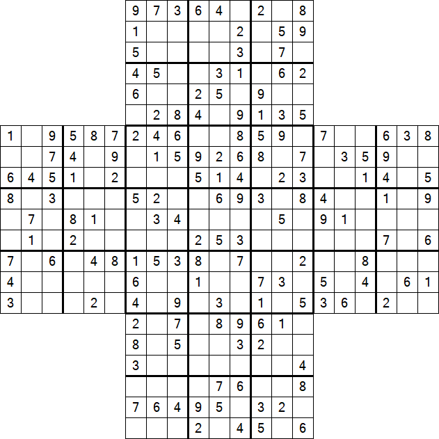Cross Sudoku - Medium