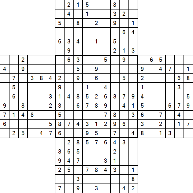 Cross Sudoku - Medium