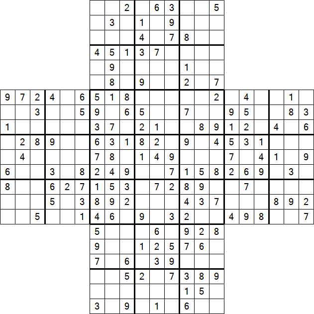 Cross Sudoku - Medium