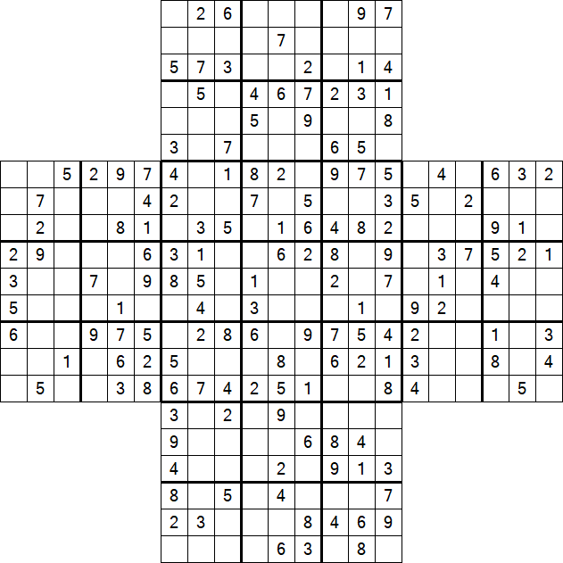 Cross Sudoku - Medium