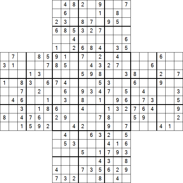 Cross Sudoku - Médio