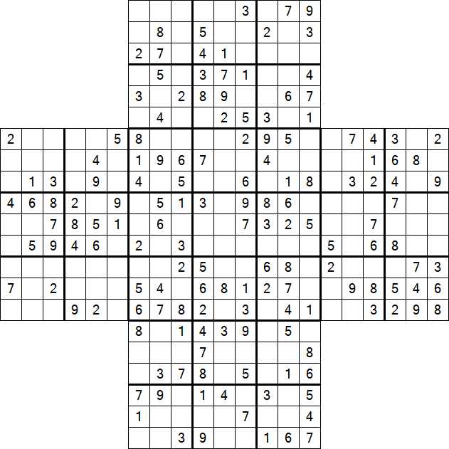 Cross Sudoku - Medium