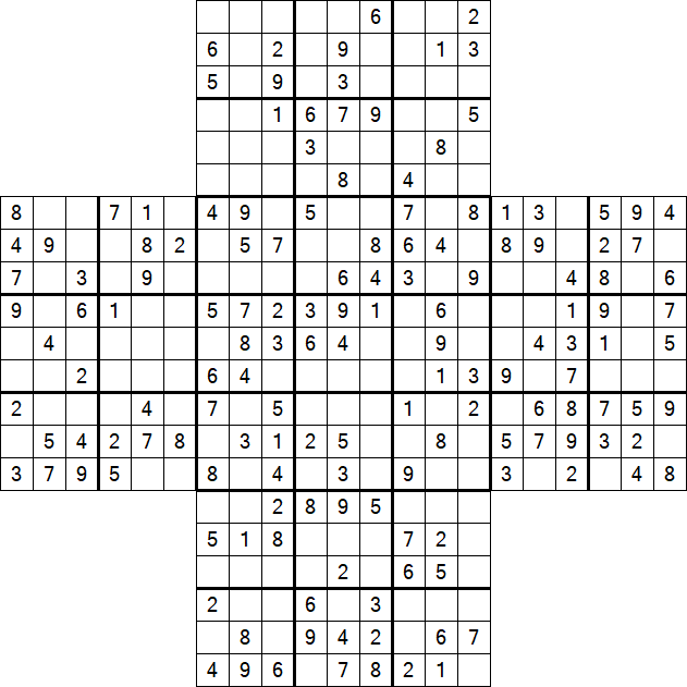 Cross Sudoku - Medium