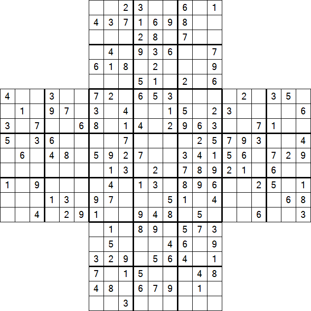Cross Sudoku - Medium