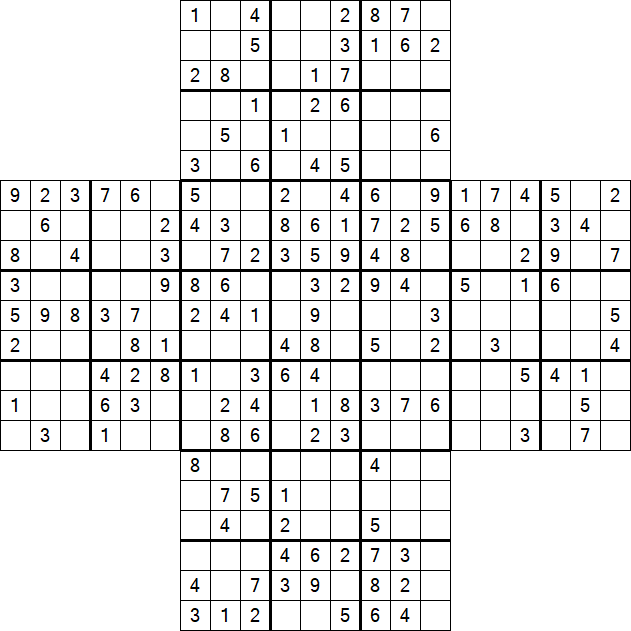 Cross Sudoku - Medium