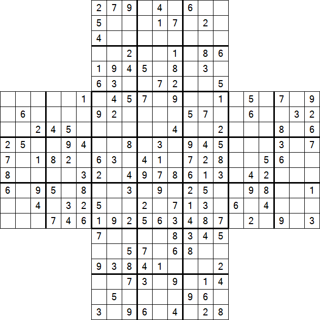 Cross Sudoku - Medium