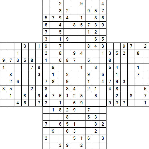 Cross Sudoku - Medium