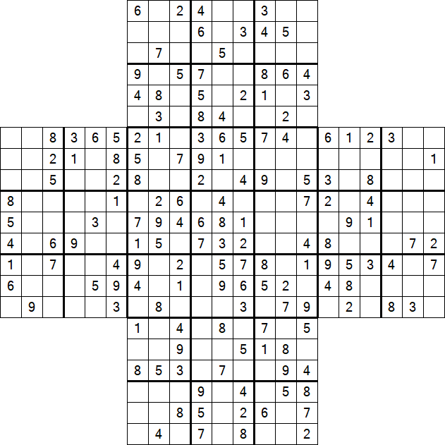 Cross Sudoku - Medium