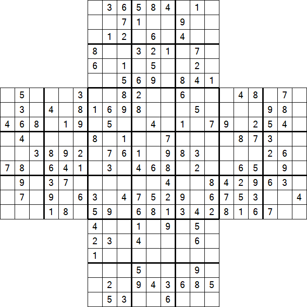 Cross Sudoku - Medium