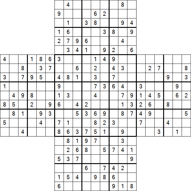 Cross Sudoku - Medium