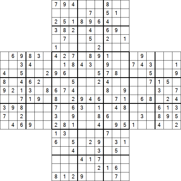 Cross Sudoku - Medium