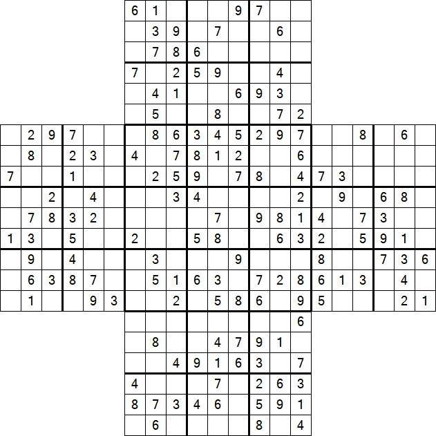 Cross Sudoku - Medium