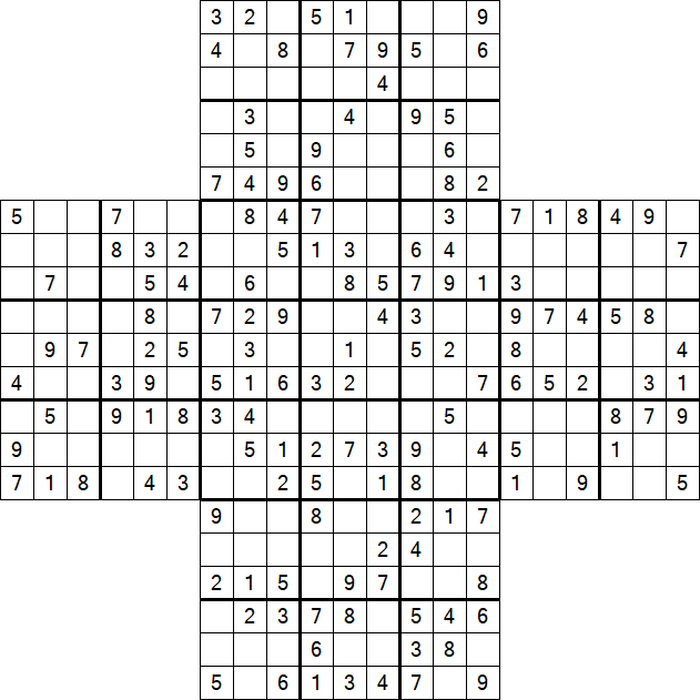Cross Sudoku - Medium