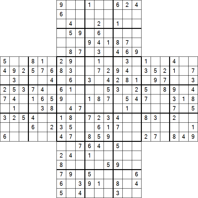Cross Sudoku - Medium