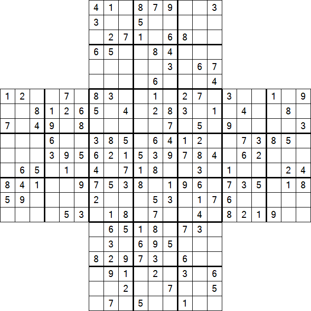 Cross Sudoku - Medium