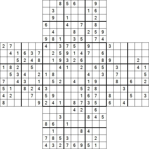 Cross Sudoku - Medium