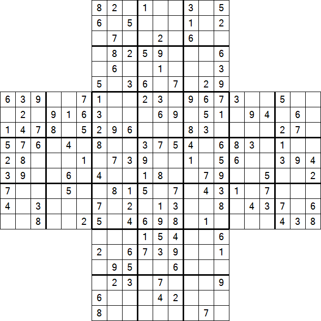 Cross Sudoku - Medium