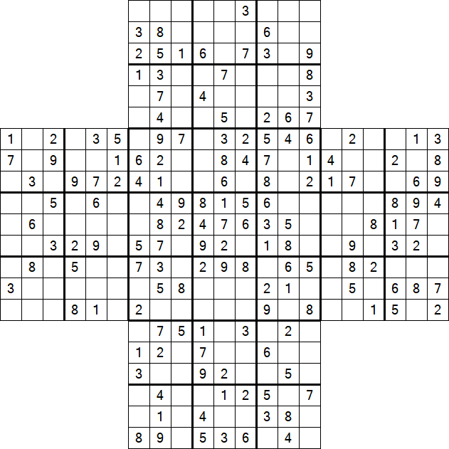 Cross Sudoku - Medium