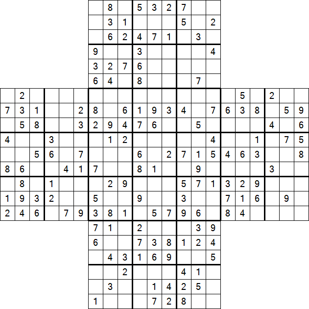 Cross Sudoku - Medium