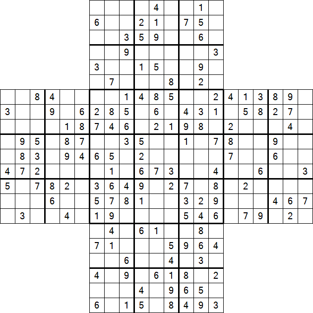 Cross Sudoku - Medium