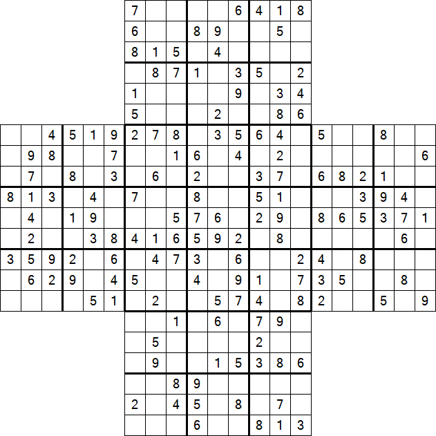 Cross Sudoku - Medium