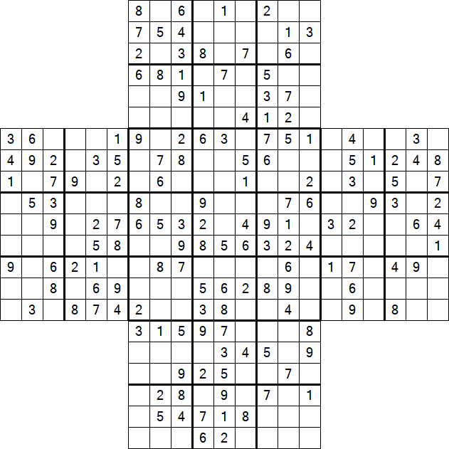 Cross Sudoku - Medio