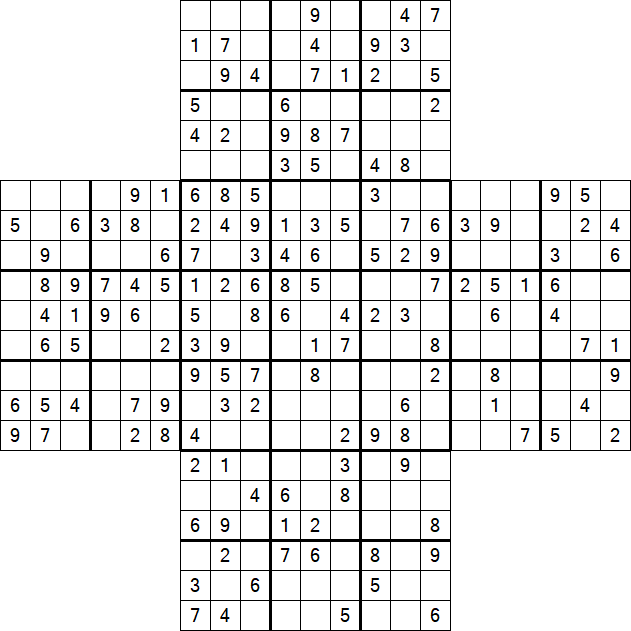 Cross Sudoku - Medium