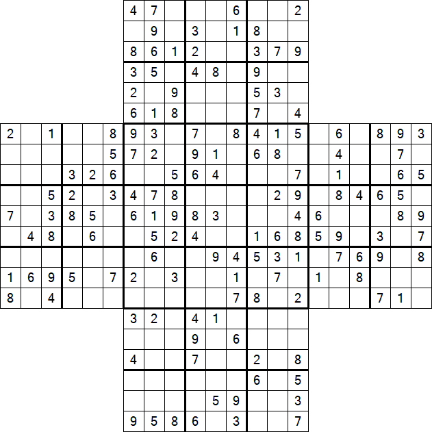 Cross Sudoku - Medium