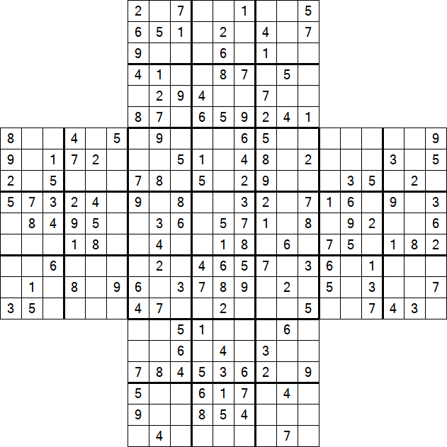 Cross Sudoku - Medio