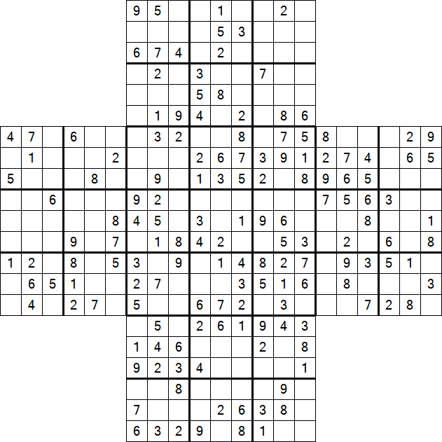 Cross Sudoku - Medium