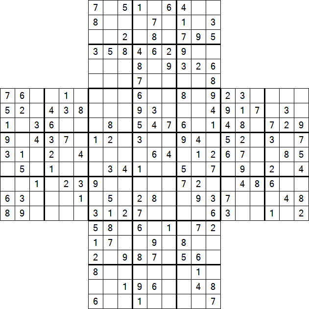 Cross Sudoku - Medium