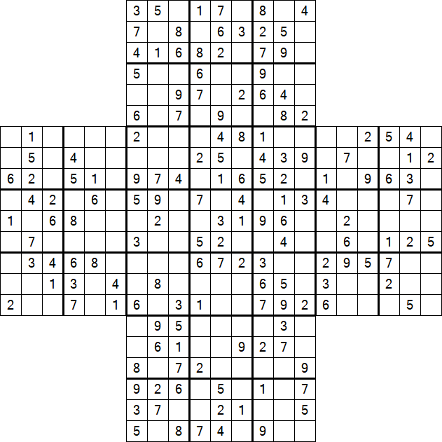 Cross Sudoku - Medium