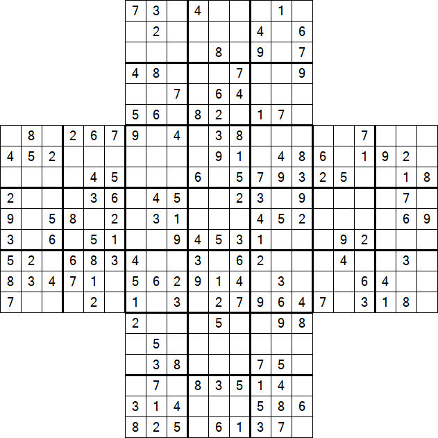 Cross Sudoku - Medium