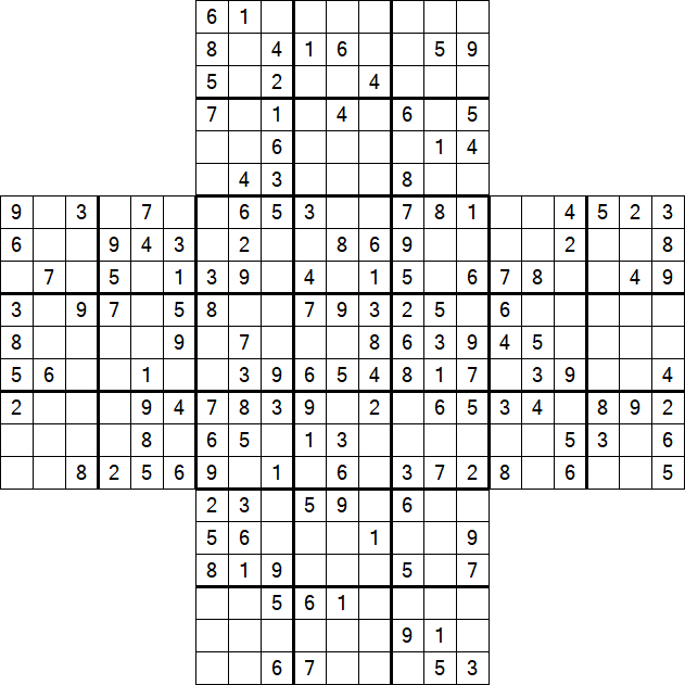 Cross Sudoku - Medium