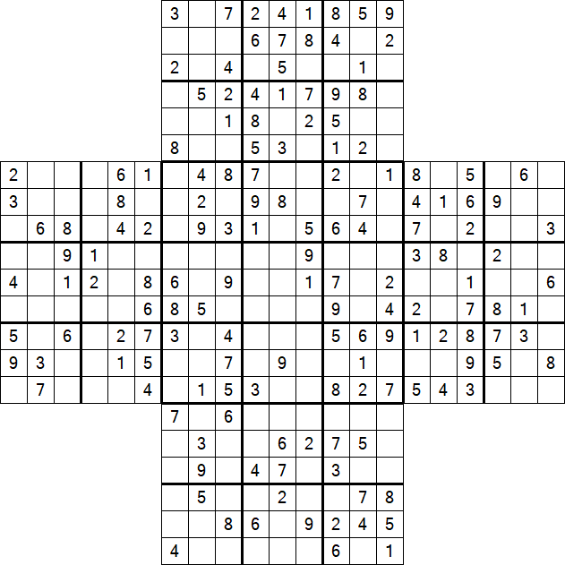 Cross Sudoku - Medio