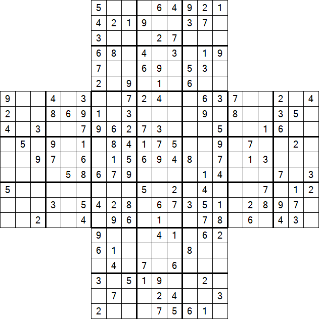 Cross Sudoku - Medium
