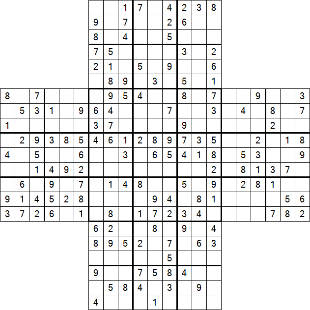 Cross Sudoku - Medium