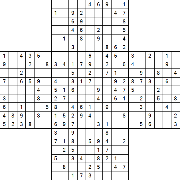 Cross Sudoku - Medium