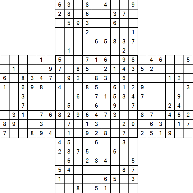 Cross Sudoku - Medium