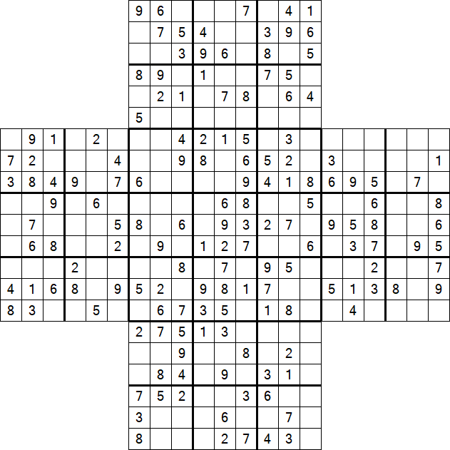 Cross Sudoku - Medium