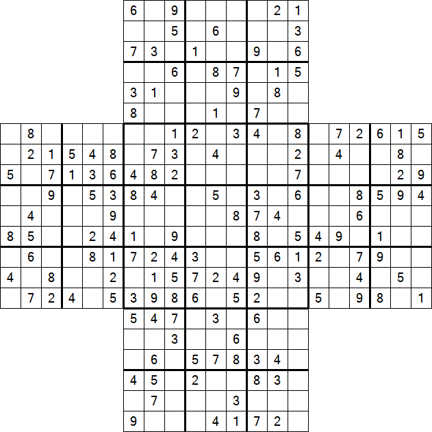 Cross Sudoku - Medium