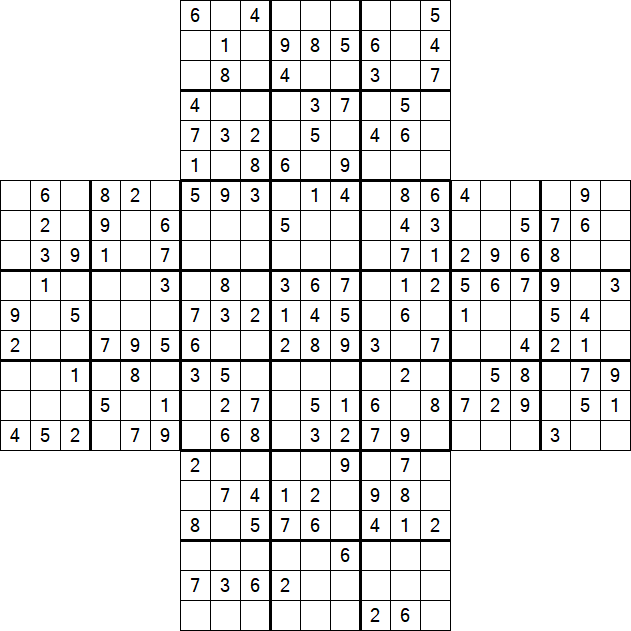 Cross Sudoku - Medium