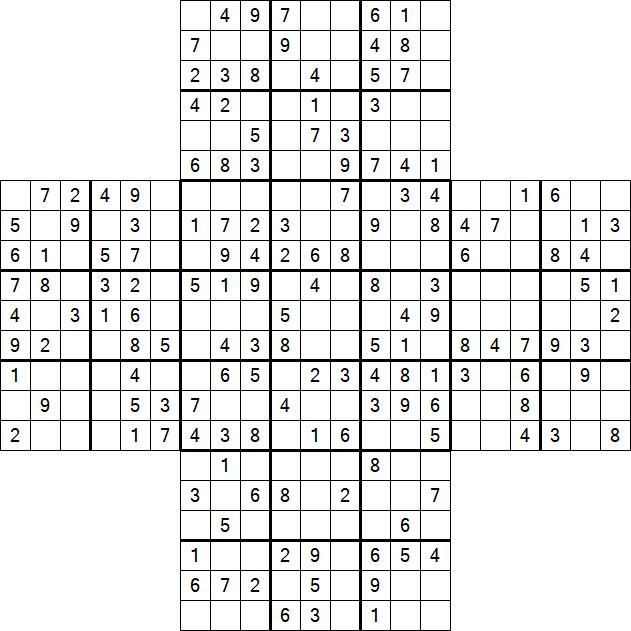 Cross Sudoku - Medium